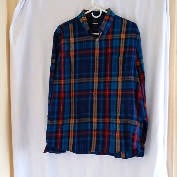 Express Plaid Flannel Shirt - Picture 1 of 4